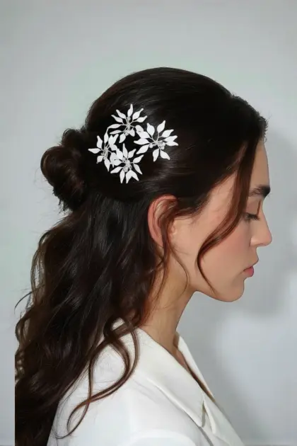 Clare Firkete Toka Set Gelin tokası