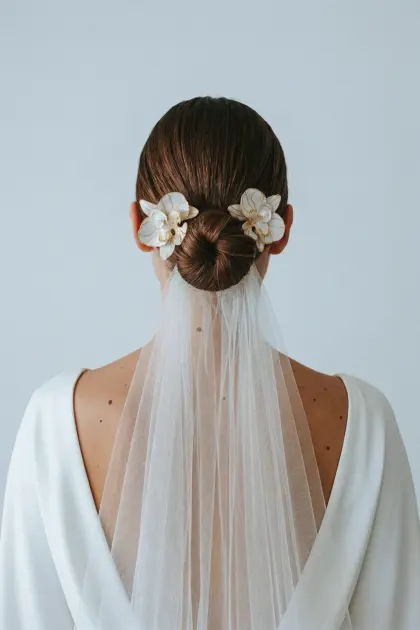 Oria Firkete Toka Set orkide gelin topuz tokası