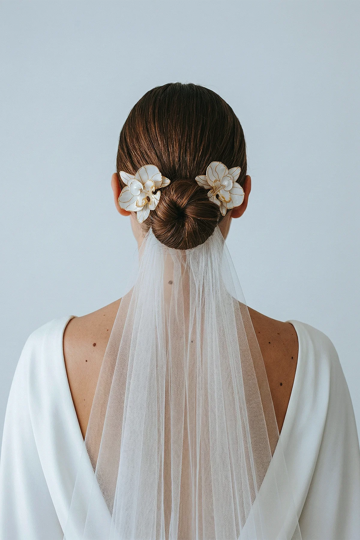 Oria Firkete Toka Set orkide gelin topuz tokası