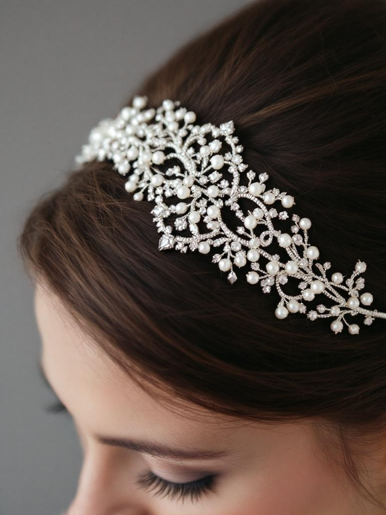 en güzel gelin tacı modelleri