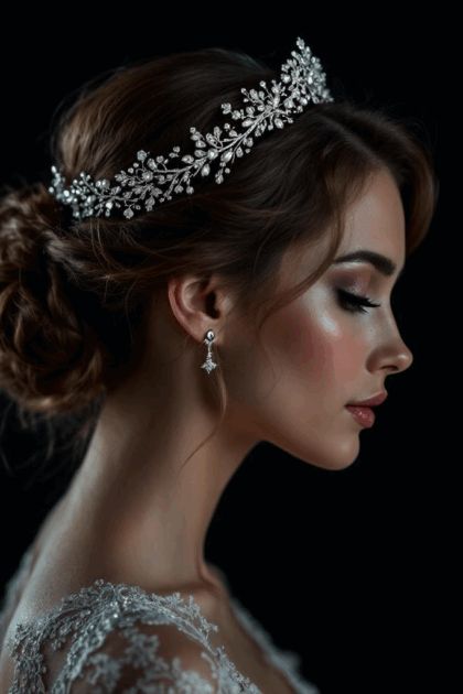 en güzel gelin tacı modelleri