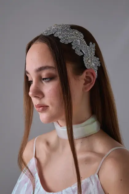 Bella Taç Işıltılı Gelin Tacı