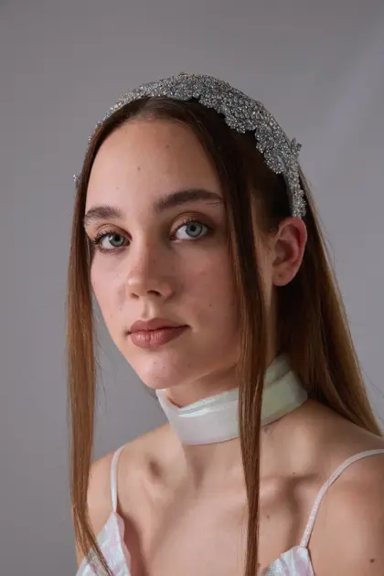 Bella Taç Işıltılı Gelin Tacı