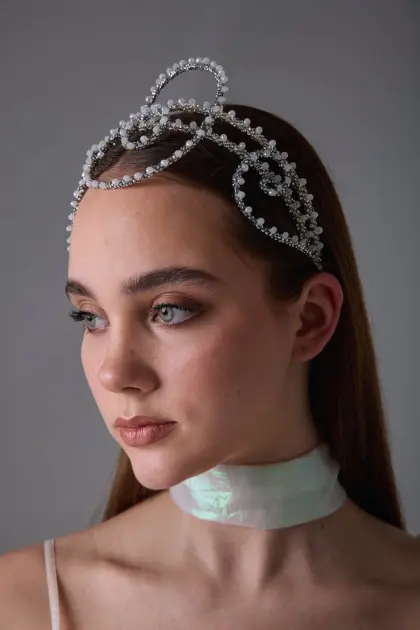 Ivy Taç Taşlı Gelin Tacı