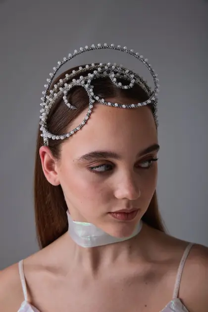 Ivy Taç Taşlı Gelin Tacı