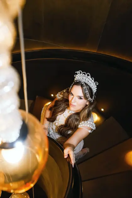 Lunaperla Taç İncili Gelin Tacı